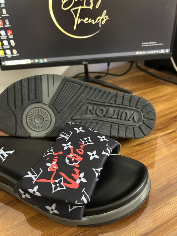Louis Vuitton Monogram Slides (Black) - Image 3