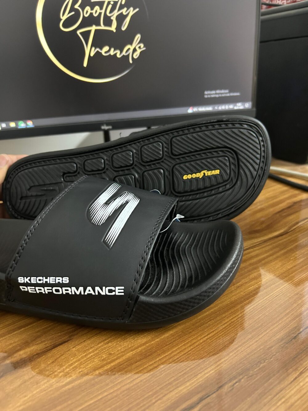 Skechers Hyper Burst Performance Slides (Black) - Image 2