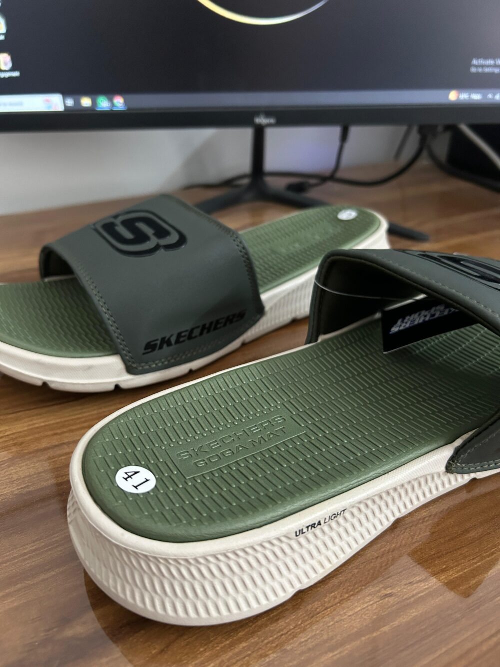 Skechers GOGA MAT Ultra Light Slides (Green) - Image 2