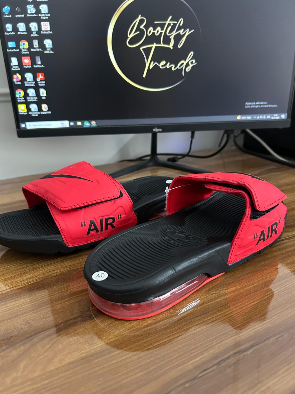 Nike Air Slides (Red) - Image 2