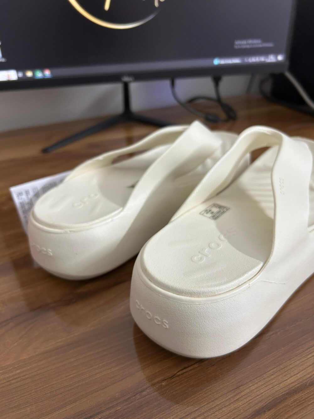 Crocs GetAway Platform Flip-Flops (White) - Image 2