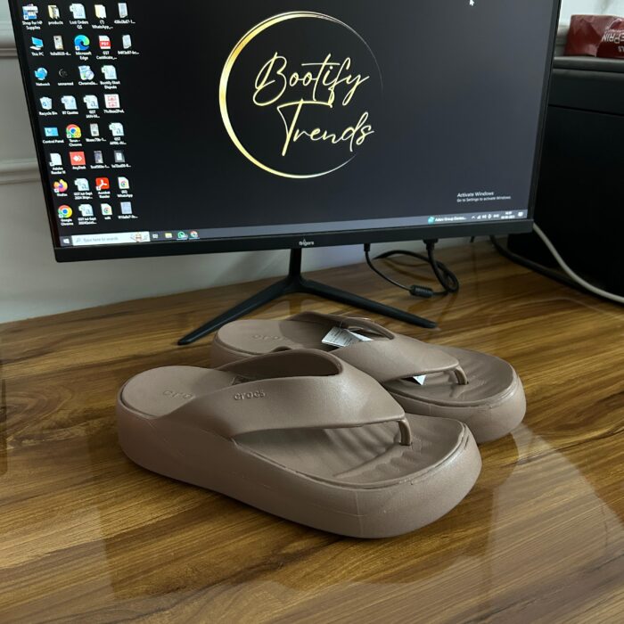 Crocs GetAway Platform Flip-Flops (Brown)