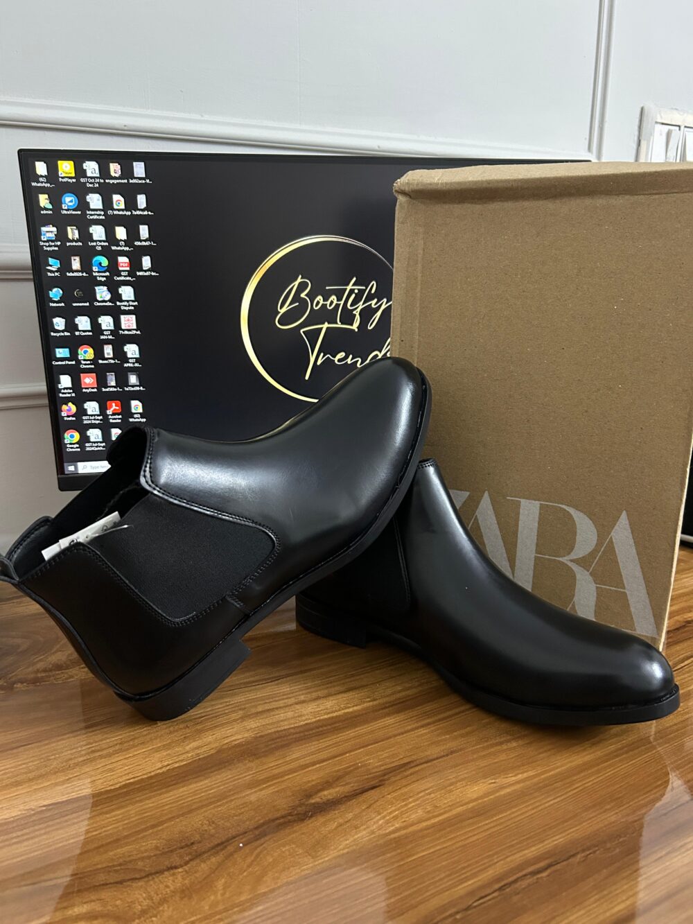 Zara Chelsea Boots (Black) - Image 3