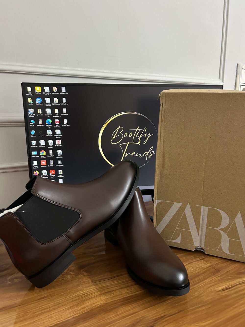 Zara Chelsea Boots (Brown) - Image 3