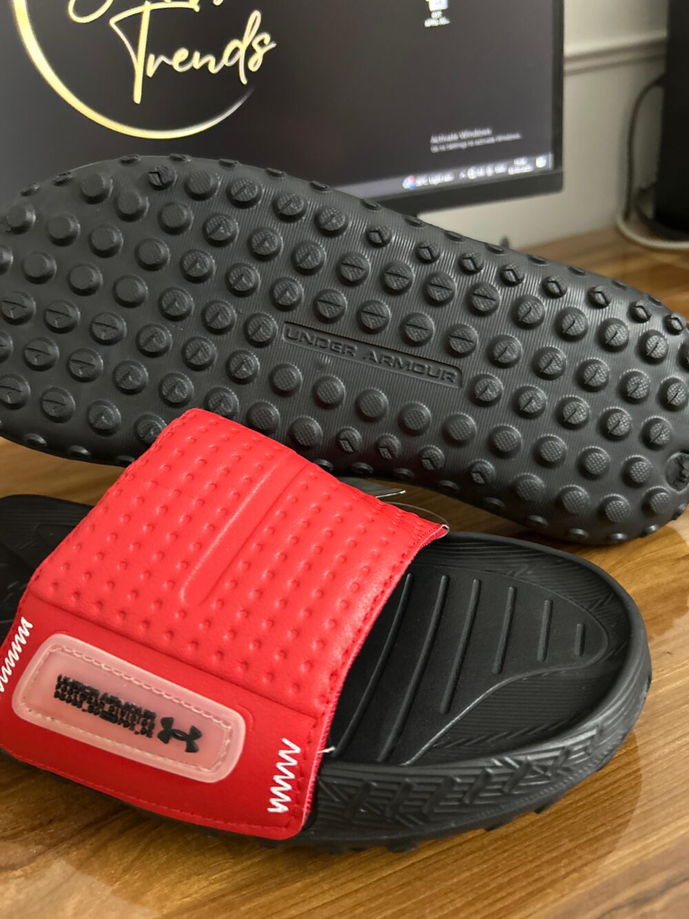 Under Armour Mercenary XI Slides (Red) - Image 3