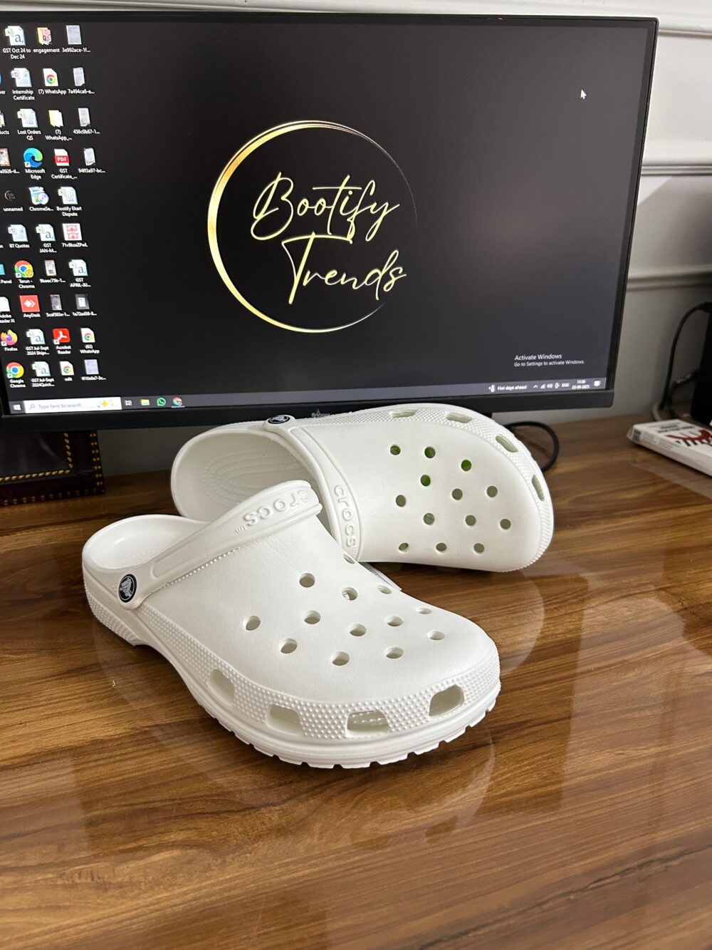 Crocs Classic Clogs (White) - Image 3