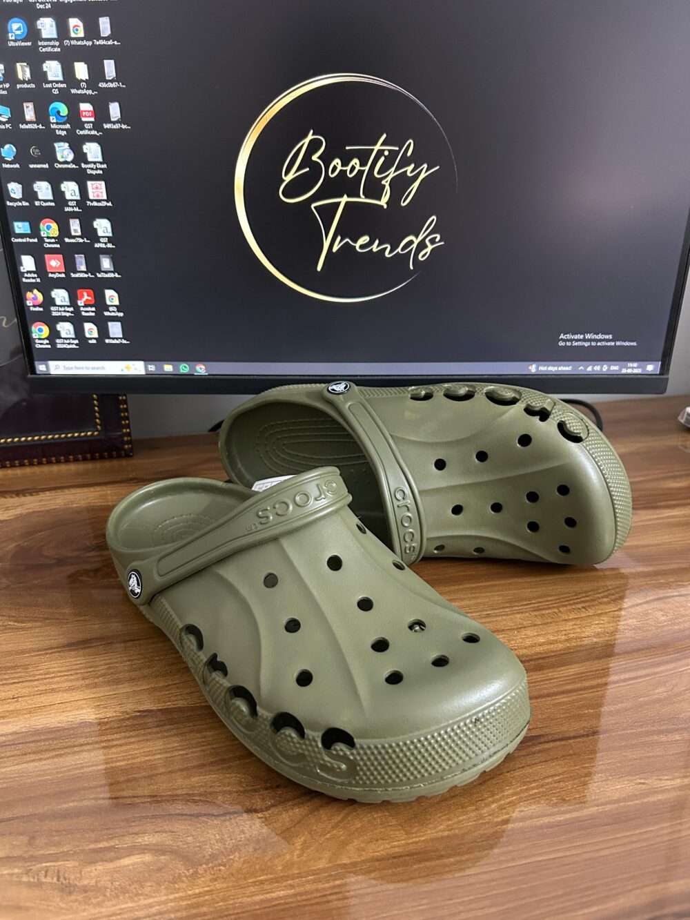 Crocs Baya Clogs (Army Green) - Image 3