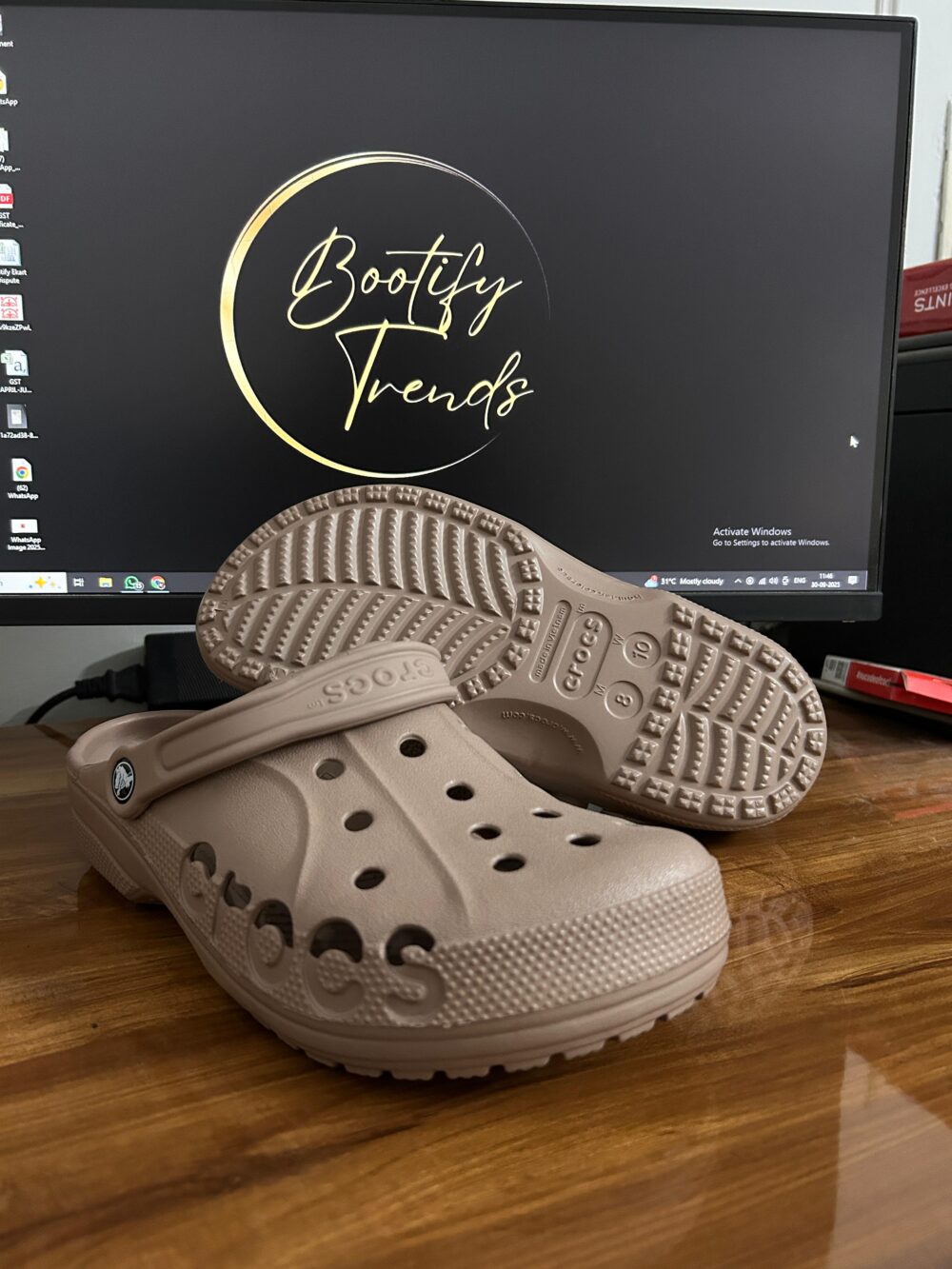 Crocs Baya Clogs (Brown) - Image 3